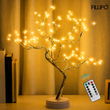 Fillipo 108 LED Sparkly Fairy Tree Lamp, Warm White, Remote Control, USB/Battery, 8 Modes, DIY Bonsai Decor, Festival Decoration Light