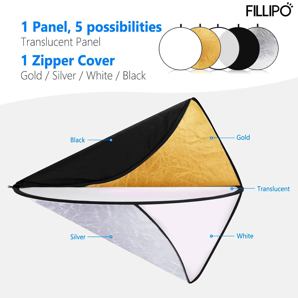 Fillipo 43 Inch/110 Centimeter Light Reflector Diffuser