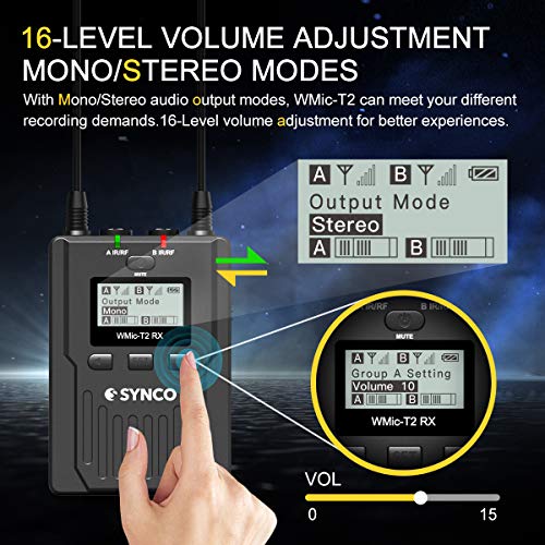 SYNCO WMic-T2 UHF Wireless Microphone System