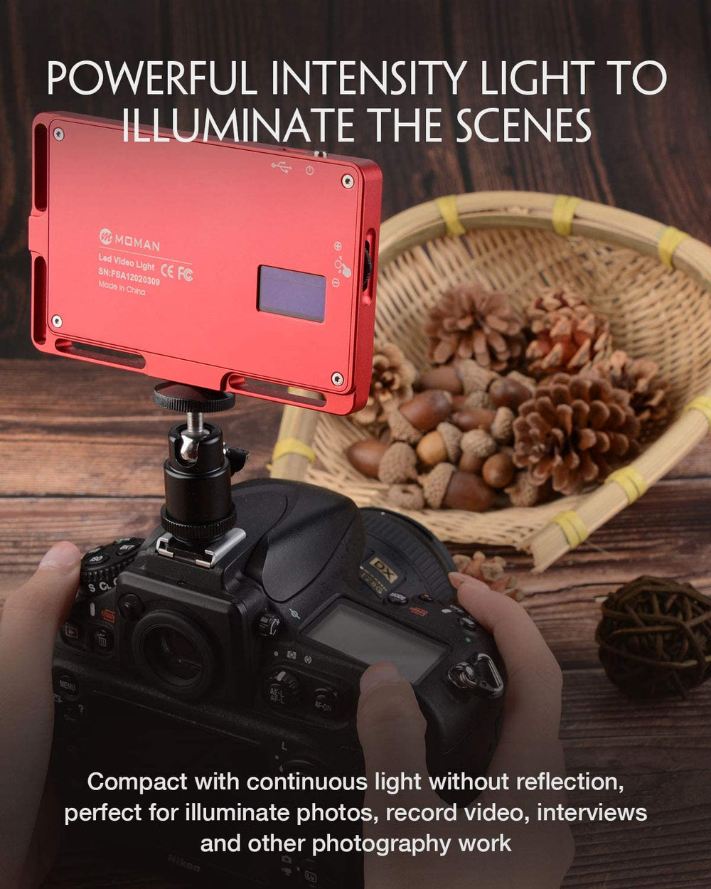 Moman ML-3D On Camera Video Light (Red)