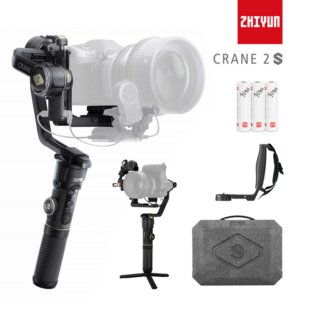 Zhiyun CRANE 2S  Stabilizer for DSLR, Kit with Mini Dual Grip & Extra Batteries